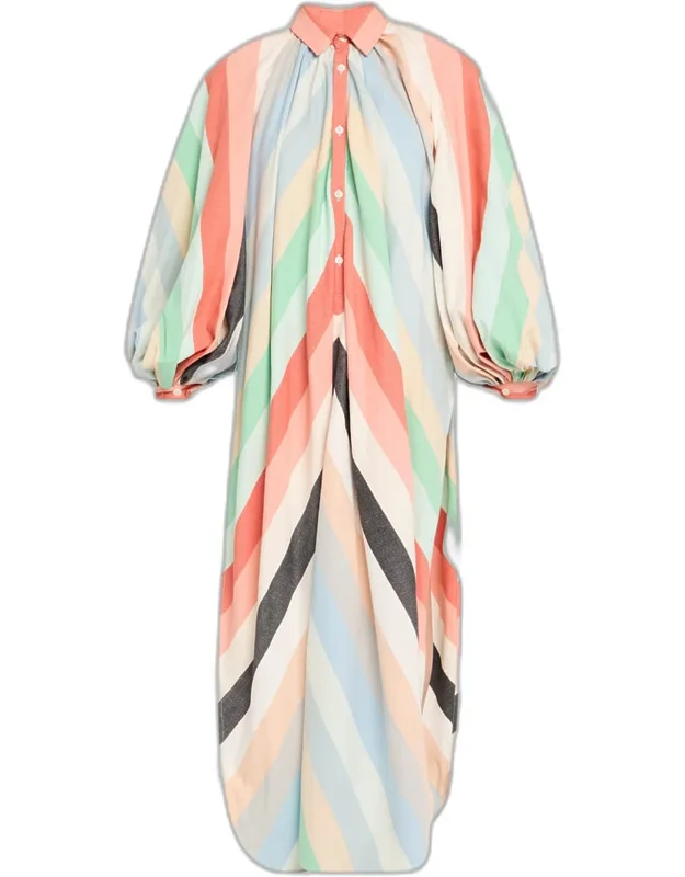 Touareg Dress With Balloon Sleeves