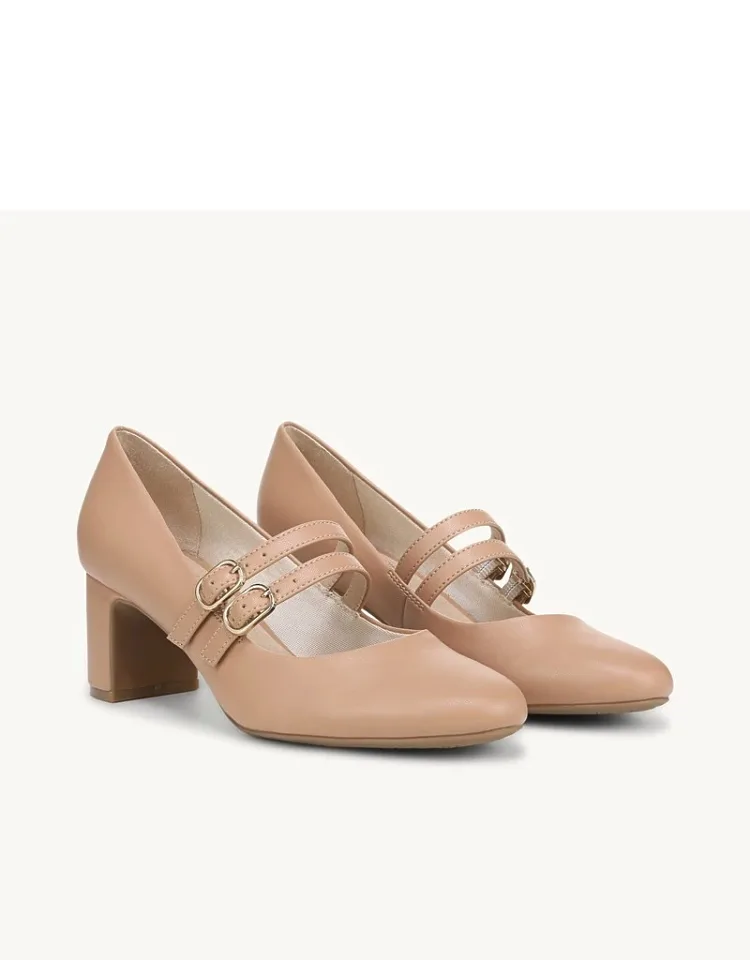 Lifestride True Block Heel Pump Shoes - Modern Mary Jane, Classic