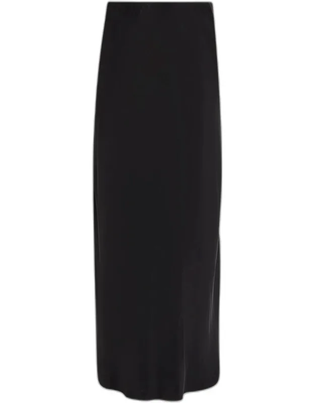 Straight Satin Maxi Skirt