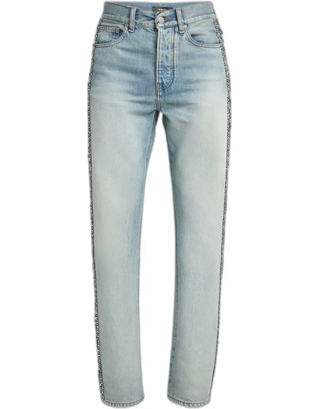 Straight-fit Crystal Bandana Jeans