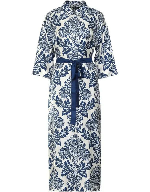 Camelia Printed Silk Shirtdress