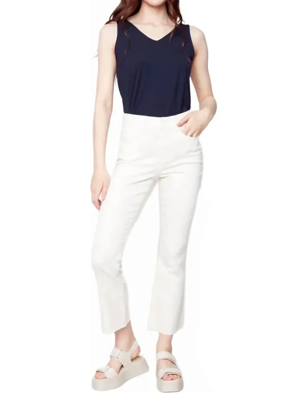 Bell Bottom Raw Edge Pants