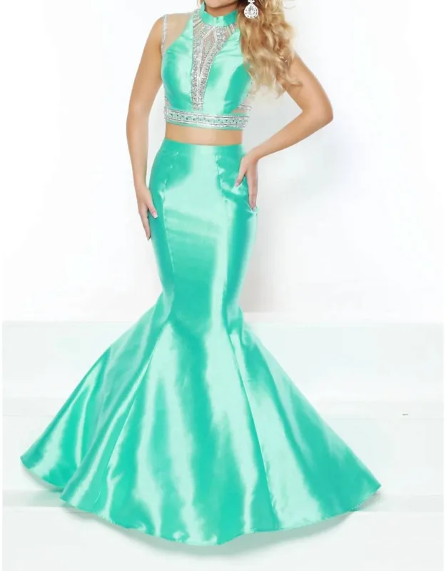 Halter Maxi Prom Dress