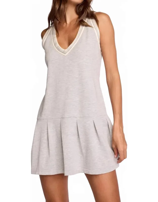 Cam Tennis Dress With Flattering Drop Waist Silhouette And Playful Ruffle Bottom