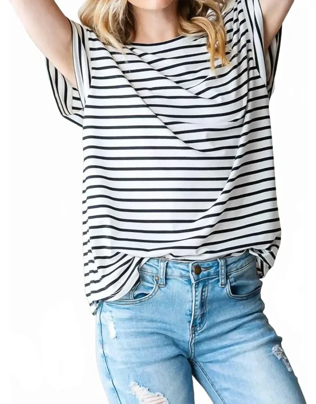 Striped Cap Sleeve Top