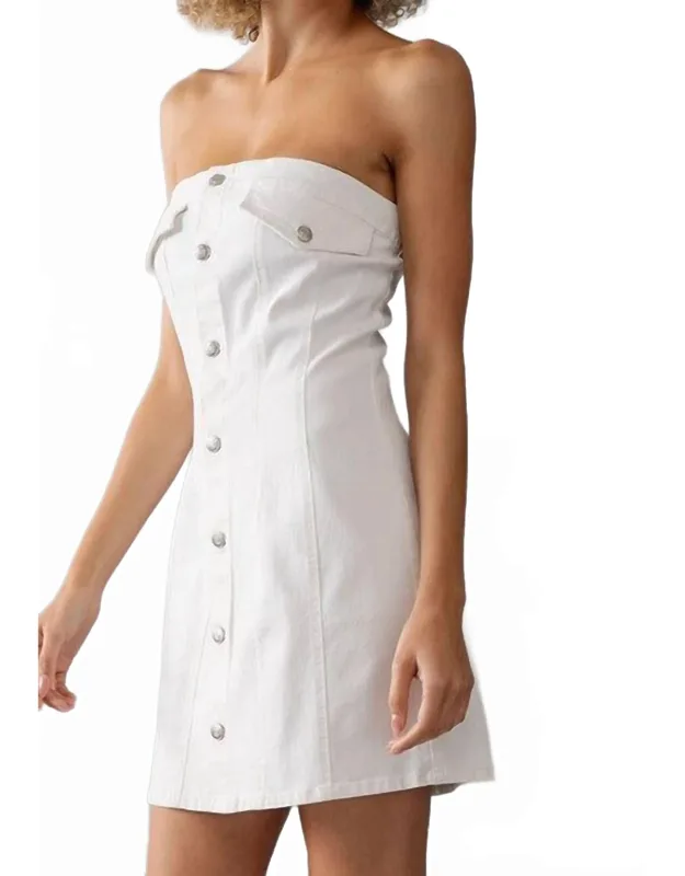 Drew Strapless Denim Dress