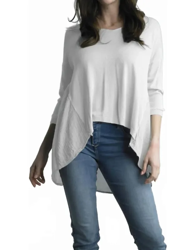 3/4 Sleeve V Neck Top