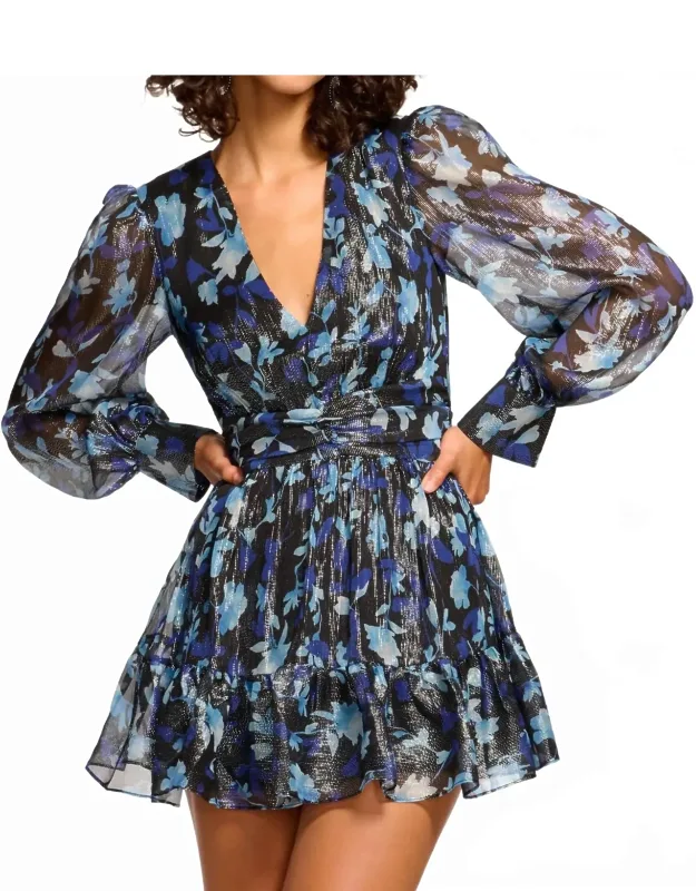 Lizbeth V-neck Ruffle Mini Dress