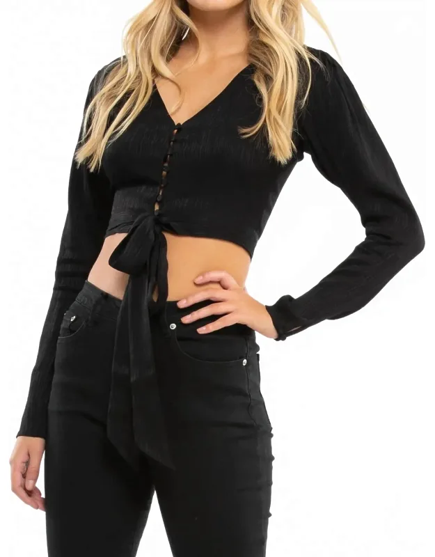 Roma V-neck Long Sleeve Top