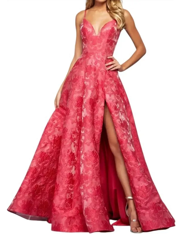 Deep V Neckline Prom Dress