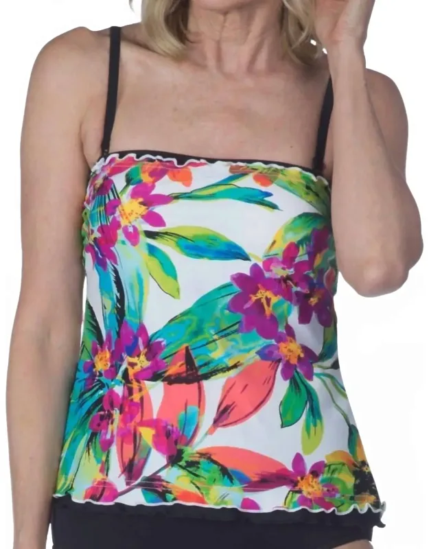 Ruffled Tankini Top