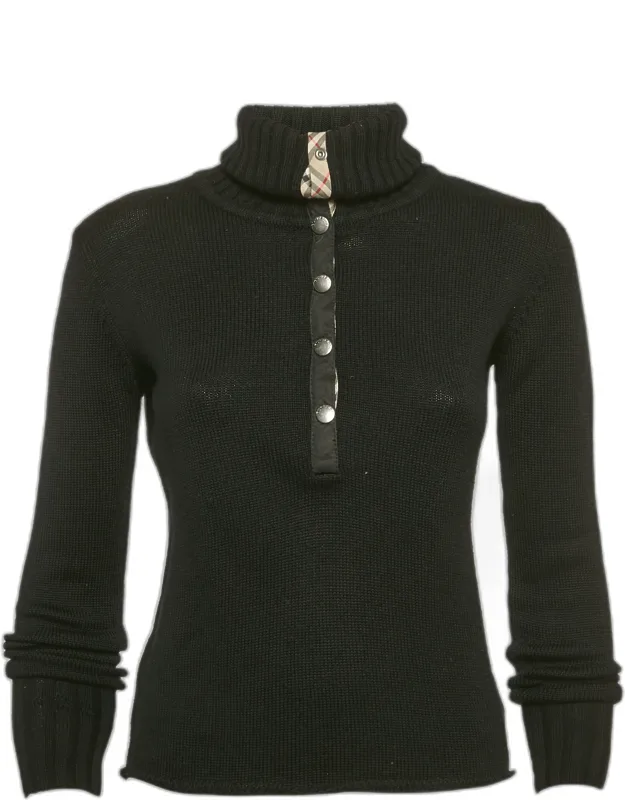 Merino Wool Knit Turtleneck Sweater