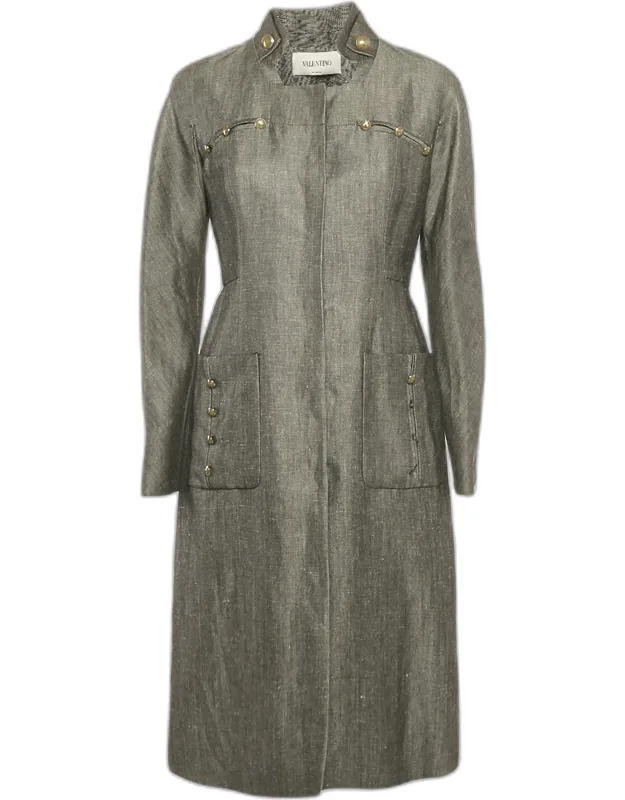 Linen And Wool Blend Mid-length Coat