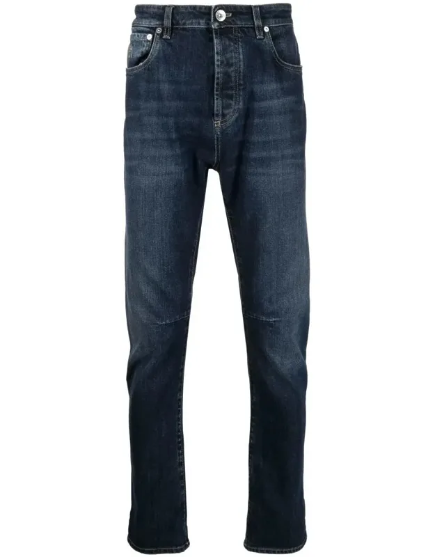 Comfort Cotton Denim Leisure Fit Five-pocket Jeans