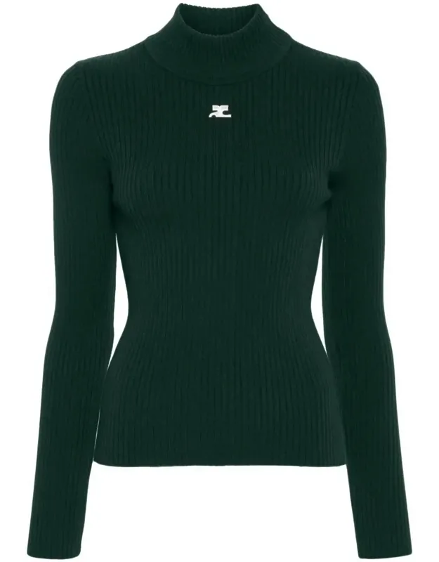 Rib Knit Mockneck Sweater
