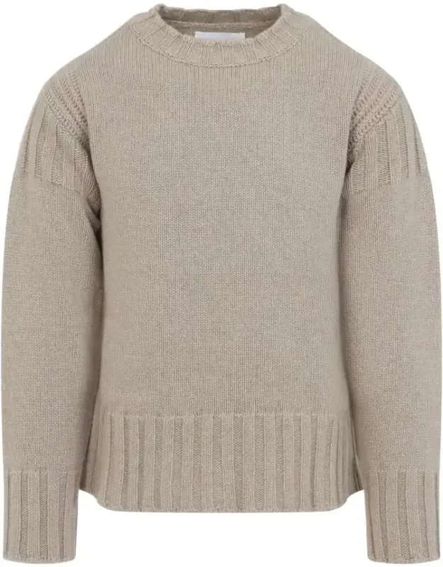 Sweater With Long Puff Sleeves And Ribbed Cuffs