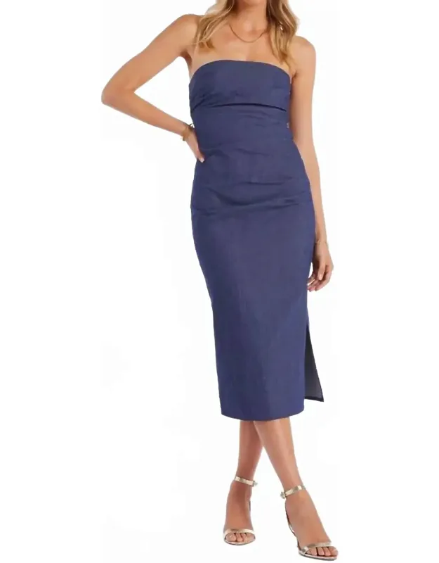 Strapless Midi Dress