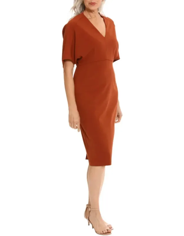 Short Dolman Sleeve Sheath Dress