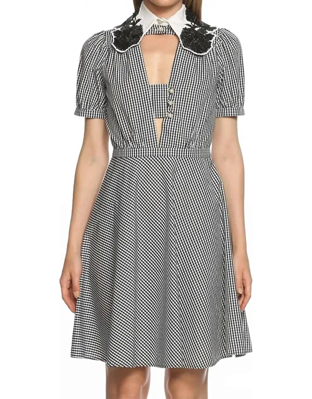 Gingham And Sequin Vintage Style Dress