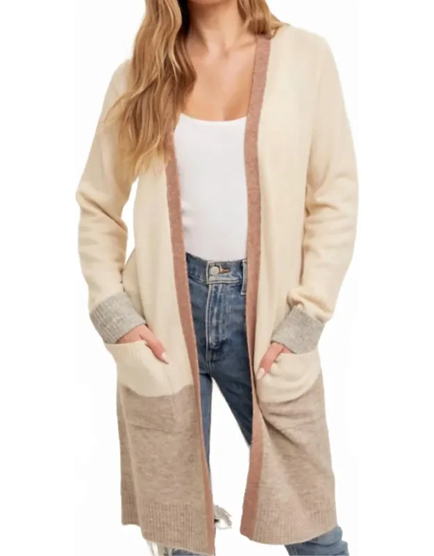 Soft Light Open Midi Cardigan