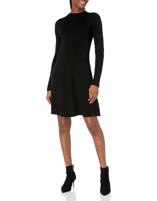 Long Sleeve Crew Neck Mini Dress