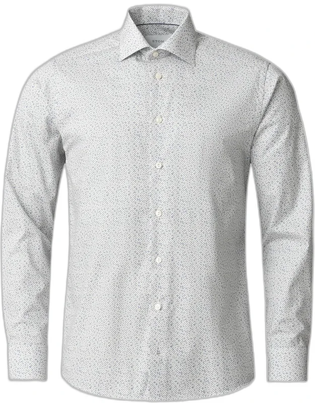Signature Twill Geometric Slim-fit Dress Shirt