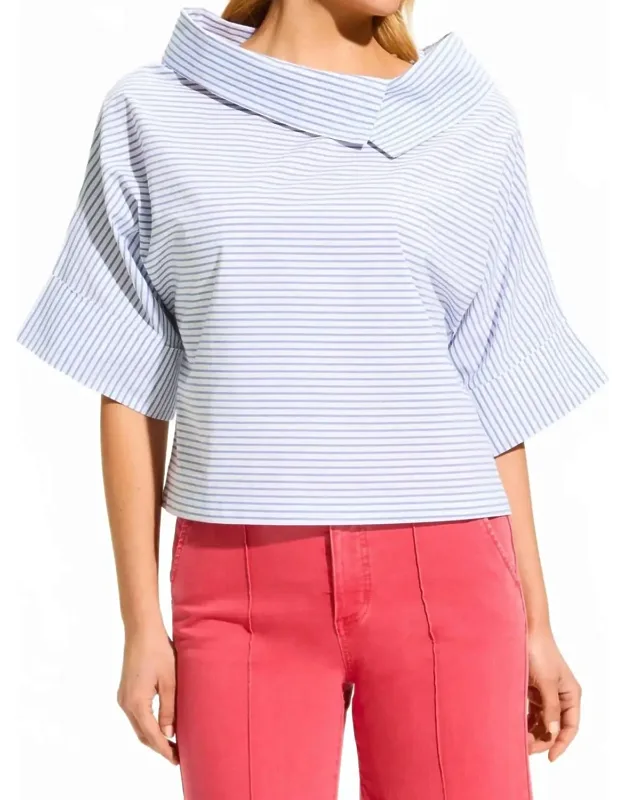 Crossover Neck Popover Top