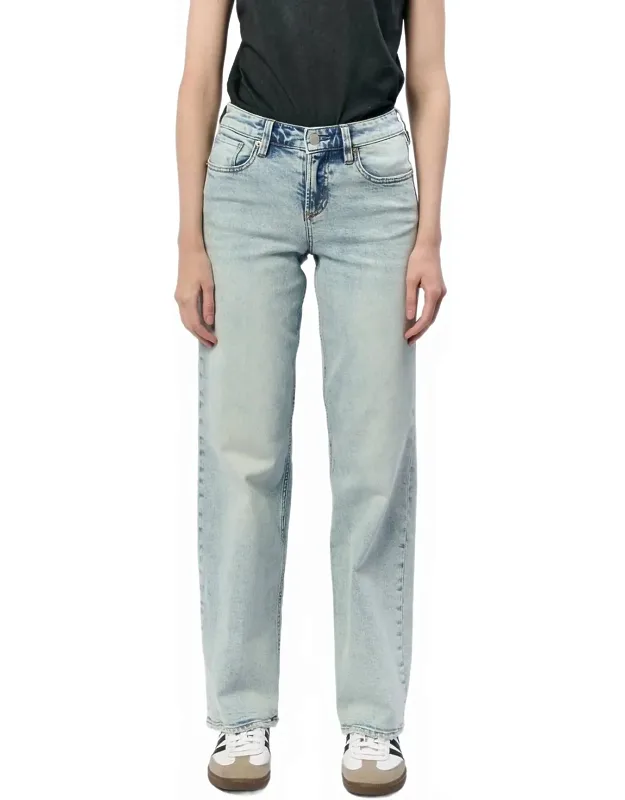 Taylor High Rise Straight Leg Jean - Mid High Rise, Clean Hem