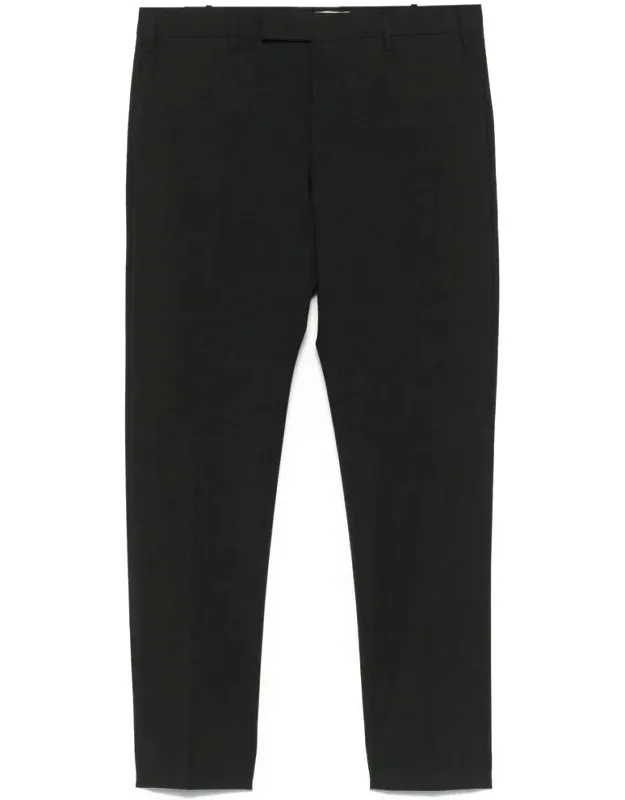 Tailored Trousers With Concealed Front Button And Two Side Slit Pockets