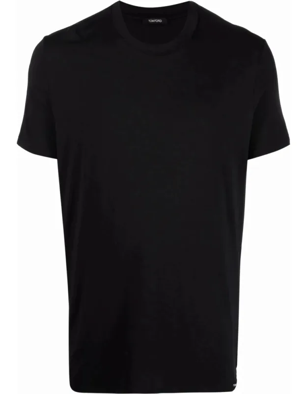 T-shirt With Logo Patch And Round Neck