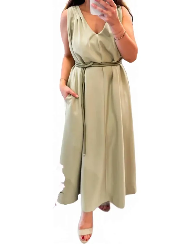 High Garden A Line Belted Dress