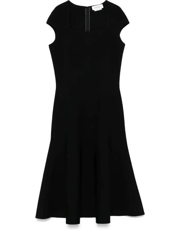 Flared-hem Midi Dress
