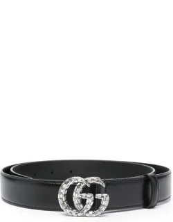 Double G Crystal-embellished Belt