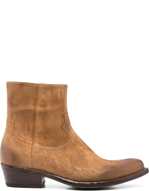 40mm Suede Zip-fastening Cowboy Boots