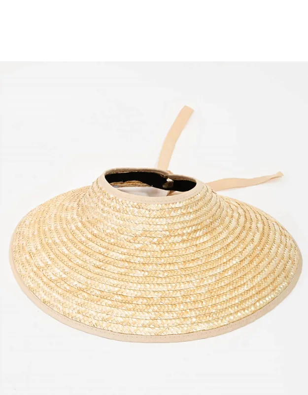 Ribbon Trim Visor Hat