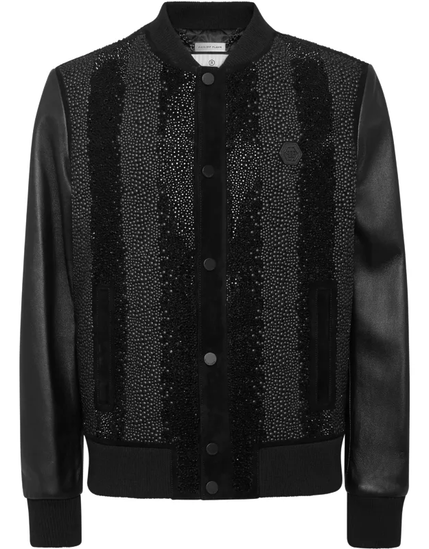 Suede Bomber Jacket
