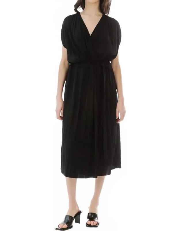 Pleated Wrap Dress