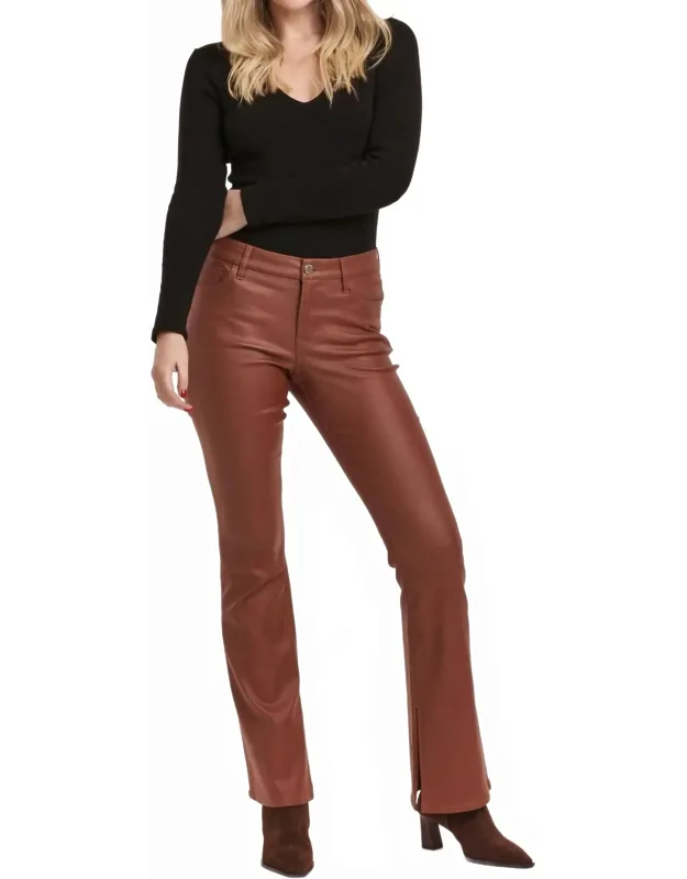 Bootcut Leather Jeans