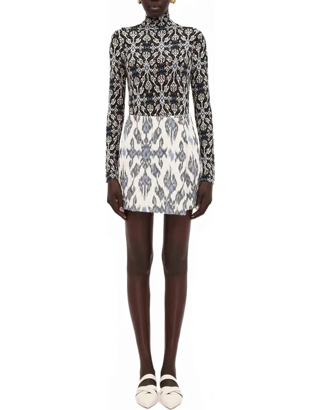 Zina Skirt - Mini-length Wrap Skirt In Abstract Patterns