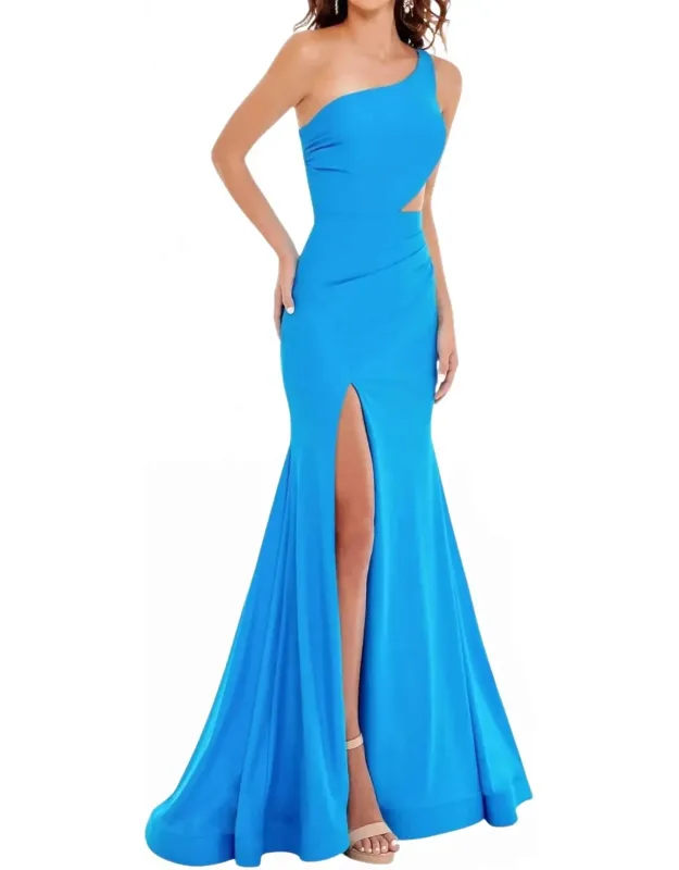 Side Cut Out One Shoulder Prom Dress