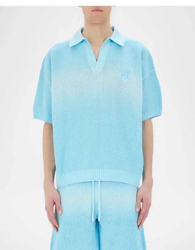 Cotton Knit Johnny Collar Polo Shirt