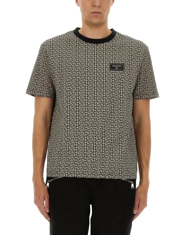Monogrammed Jacquard T-shirt