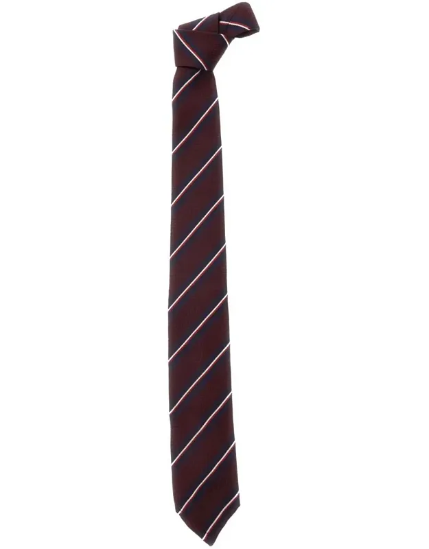 Tie With All-over Striped Motif In Silk