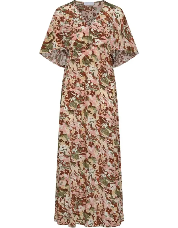 Lucia Printed Silk Dress