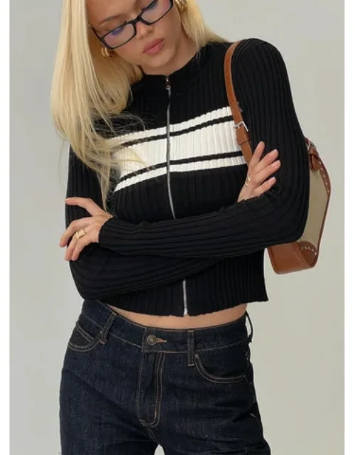 Zip Through Knit Sweater