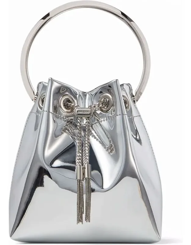 Bon Bon Bucket Bag With Metallic Effect And Logo Plaque