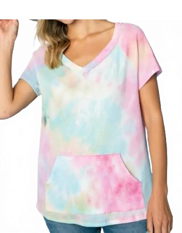 Tie Dye Waffle Top