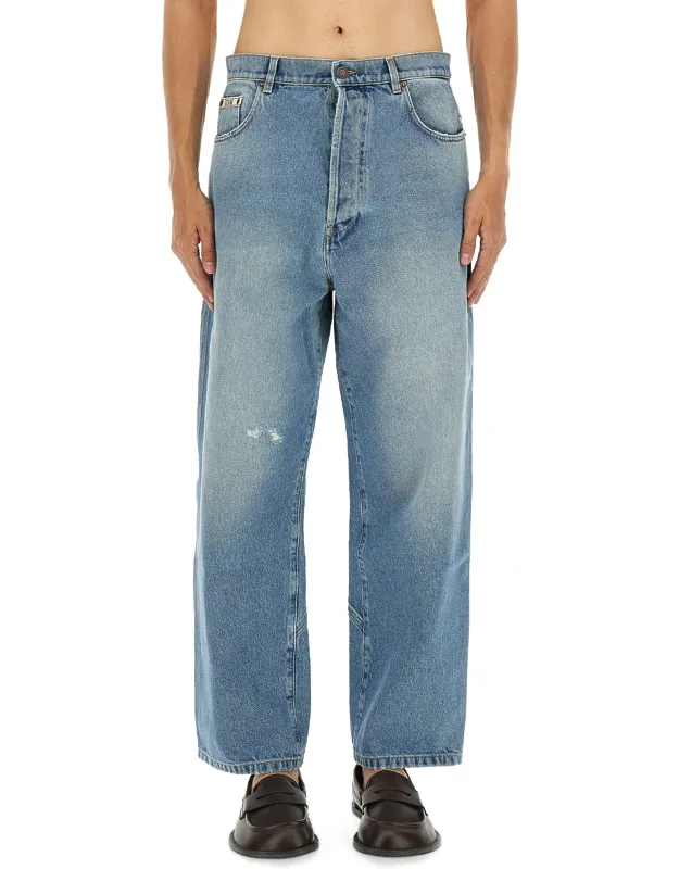 Cotton Denim Jeans Made In Italy
