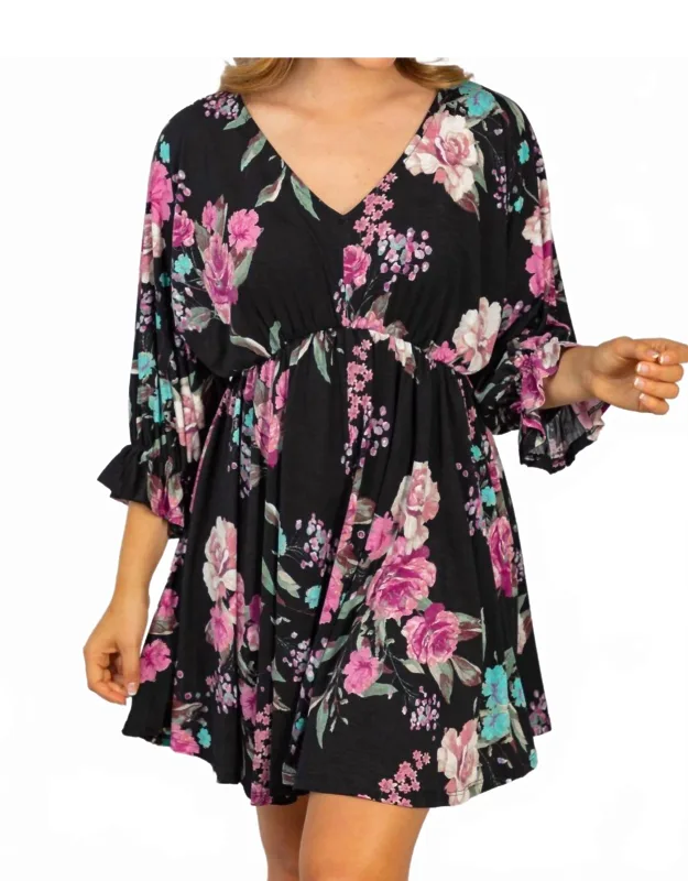 Floral Poet Sleeve Dress
