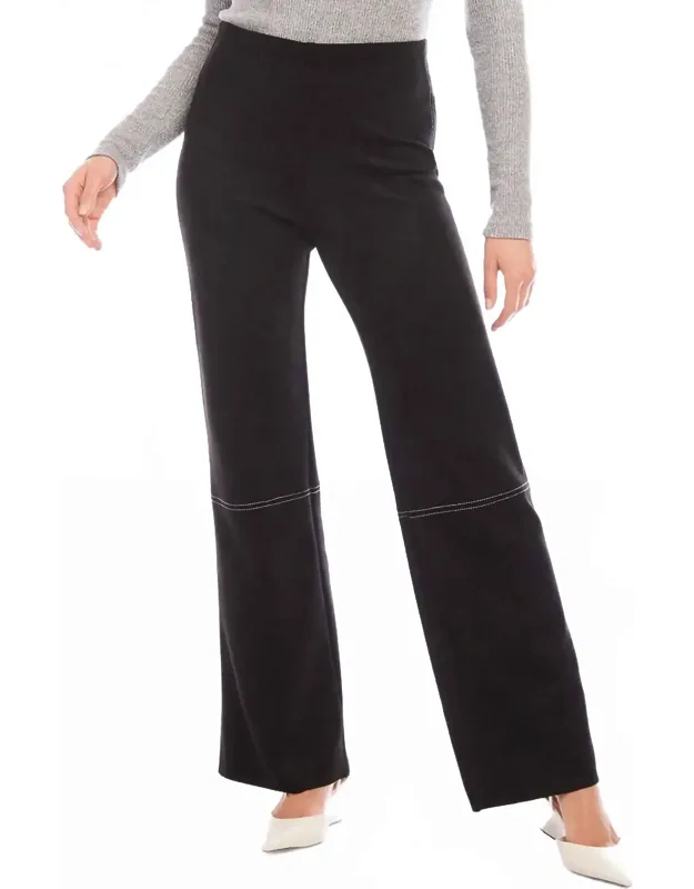 Faux Suede Stitch Pants